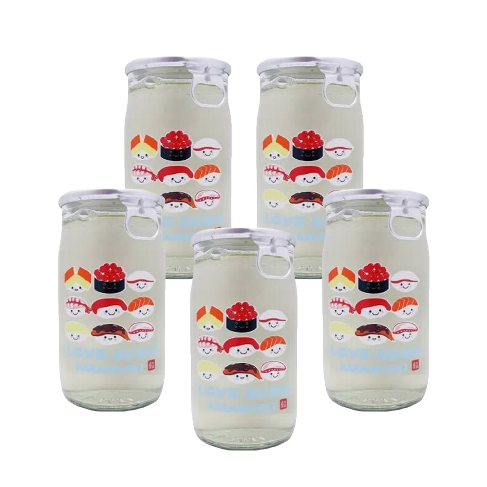 105 Amabuki I Love Sushi Cup 180ml 5 cup set