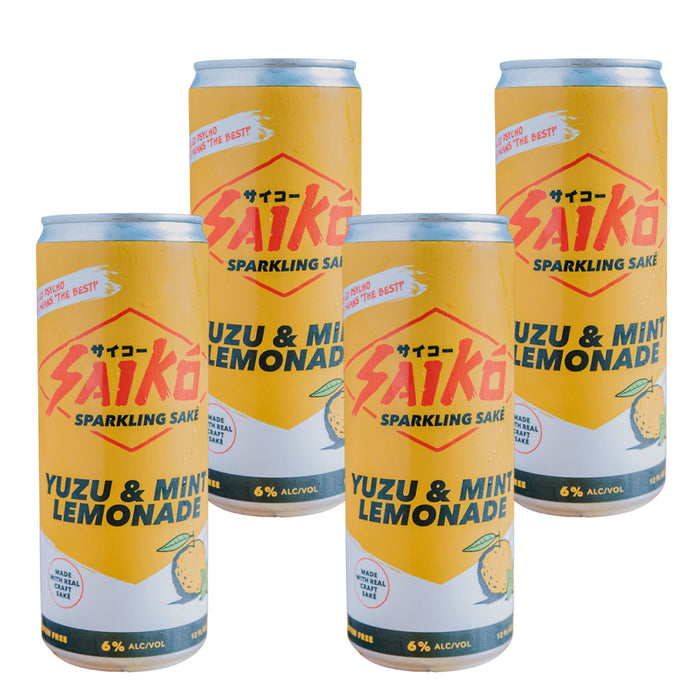 Saiko - Yuzu and Mint Lemonade - 4 Cans Set