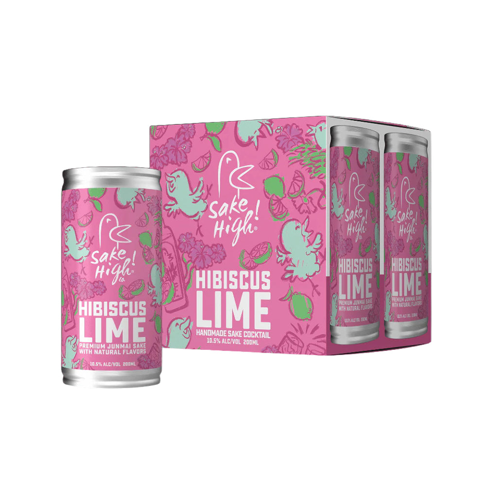 071 Sake High! Hibiscus Lime Spiked Tea (4 can set)