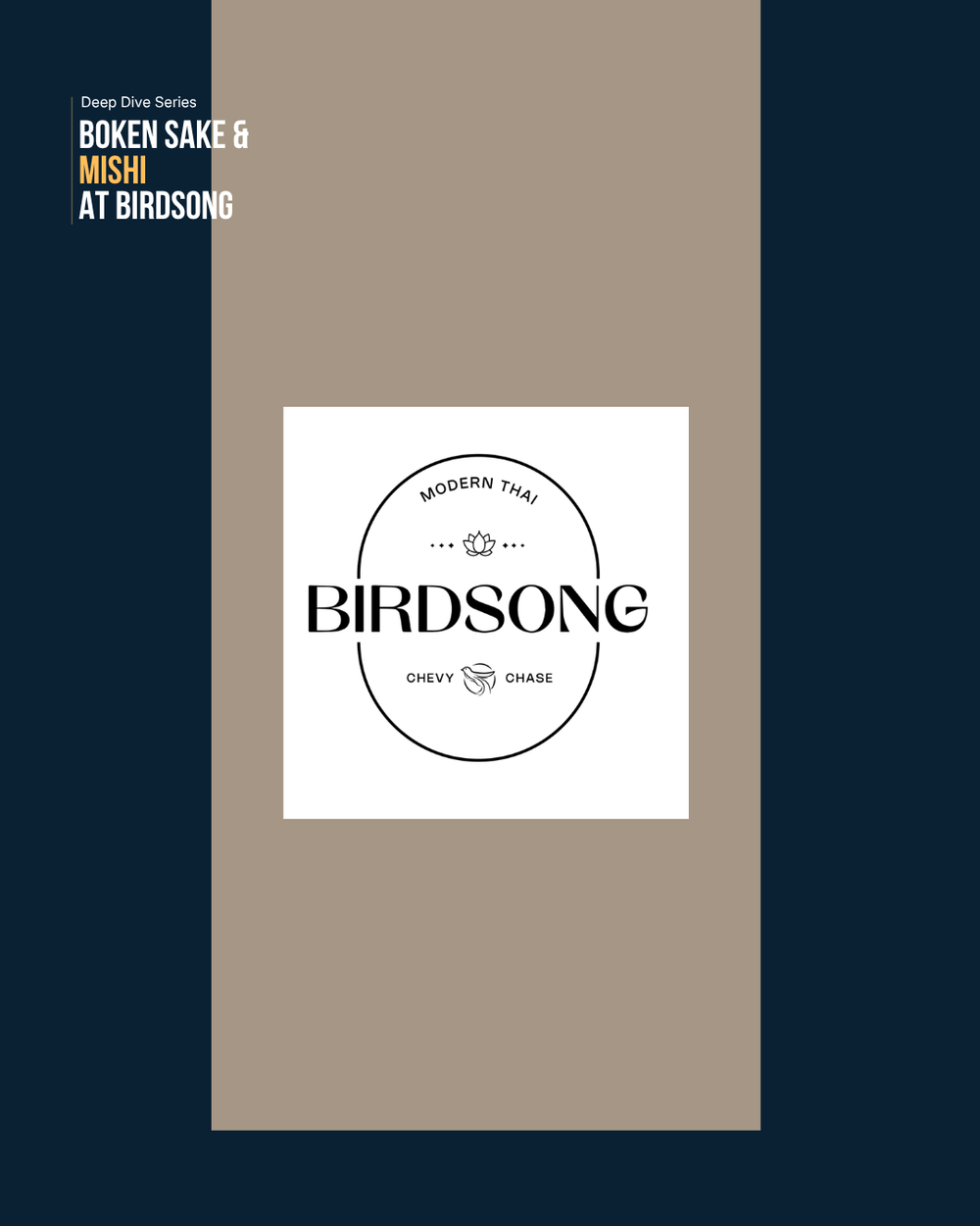 Deep Dive Series: BŌKEN Sake & Mishi at Birdsong