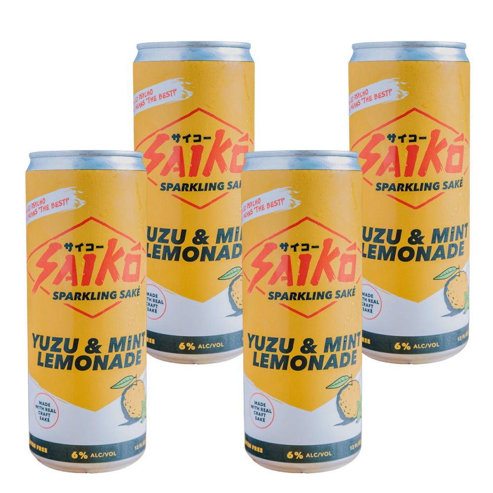 Saiko - Yuzu and Mint Lemonade - 4 Cans Set